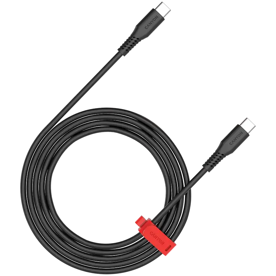 CANYON USB-C to USB-C Cable , Чорний, 1.2м
