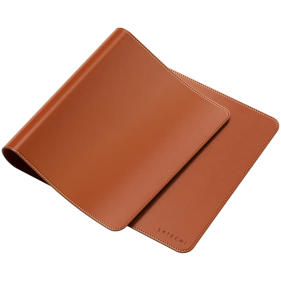 SATECHI Vegan-Leather Premium Desk Mat, Brown