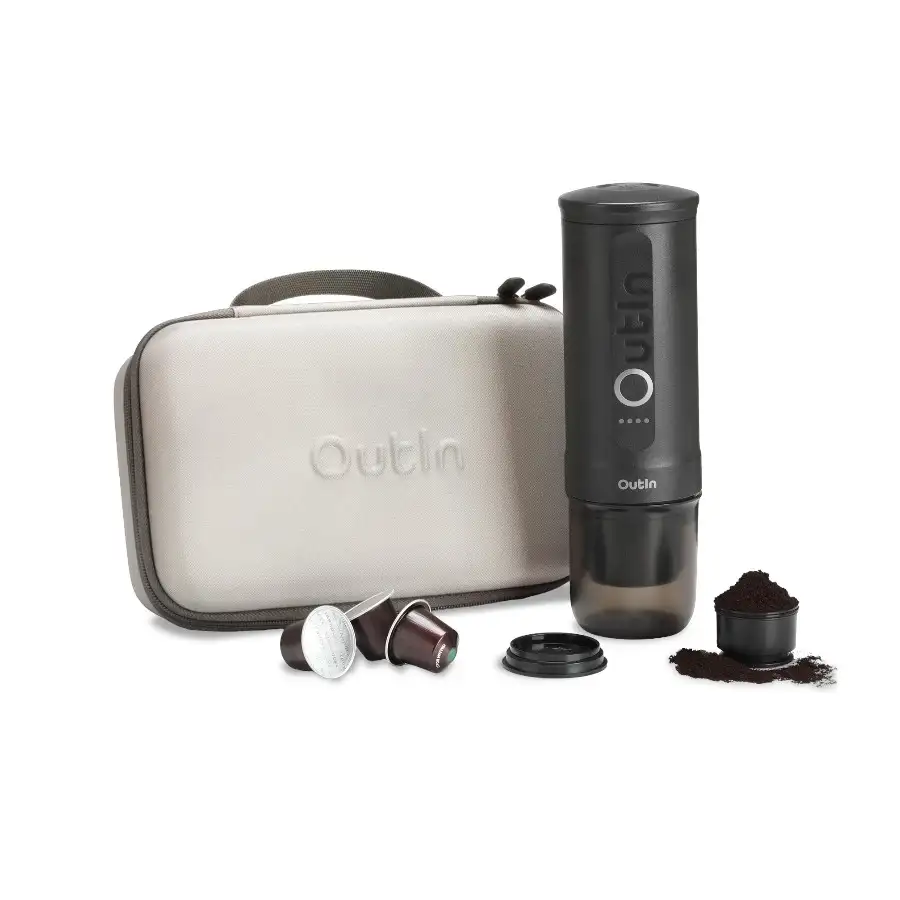 Портативна кавоварка OUTIN в дорожньому футлярі OTEM-01-SG-BAG