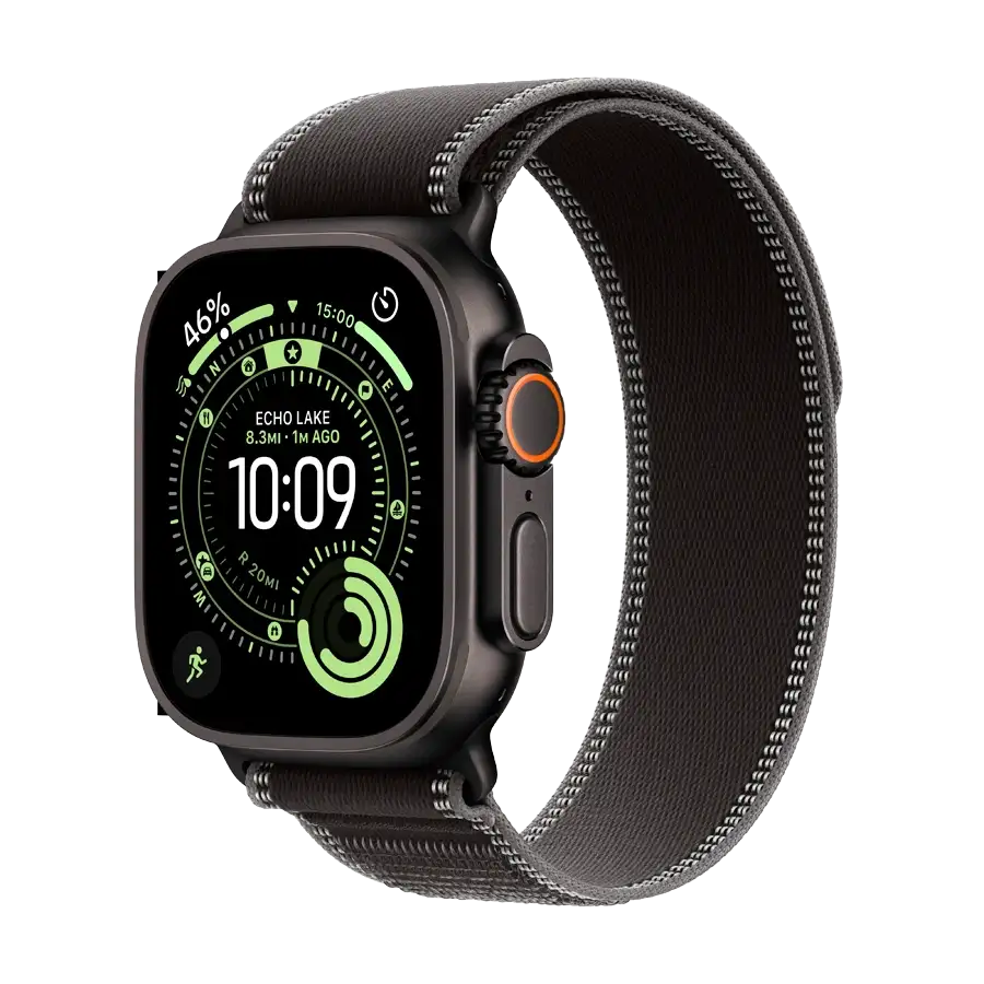 Apple Watch Ultra 3,  Black/Charcoal Trail Loop, M/L, 49mm, Чорний