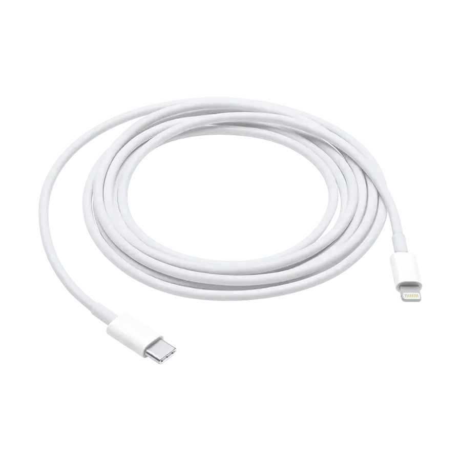 APPLE Кабель-перехідник з USB-C на Lightning , Білий, 2м