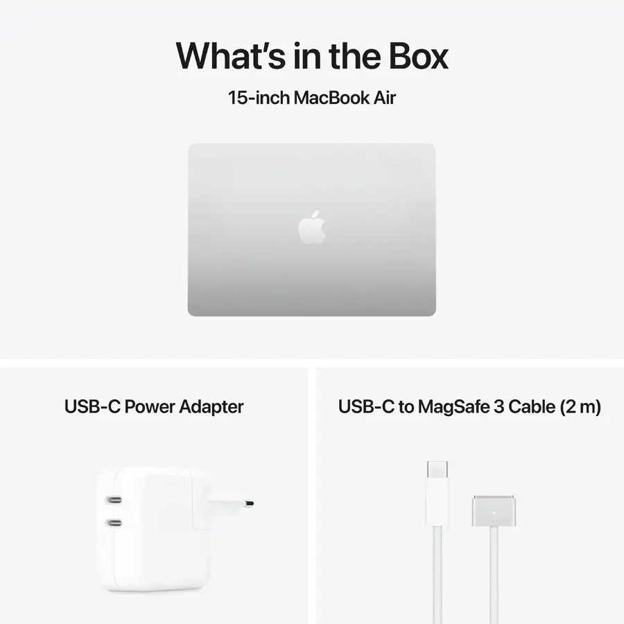 MacBook Air 15.3-inch  M5 (10C CPU/10C GPU), 16 ГБ, 1 ТБ, Сріблястий