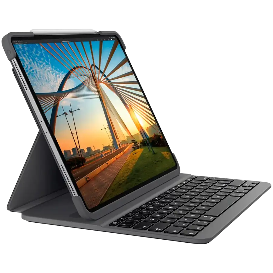 LOGITECH (CIS) Чохол-клавіатура Slim Folio Pro  Графітовий сірий для iPad Pro 12,9 дюйма (3-го, 4-го і 5-го покоління)/iPad Pro 12.9-inch (6th generation)