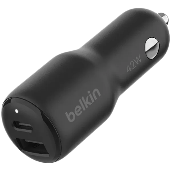 BELKIN Car Adapter 2*USB/USB-C, 42 W