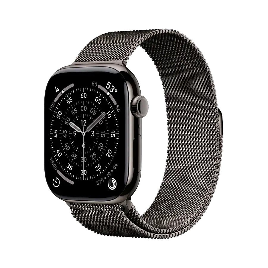 Apple Watch Series 11 GPS + Cellular,  Slate Milanese Loop, M/L, 46mm, Slate Titanium
