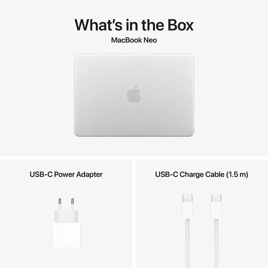 MacBook Neo 13-inch  A18 Pro (6C CPU/5C GPU), 8 ГБ, 256 ГБ, Сріблястий