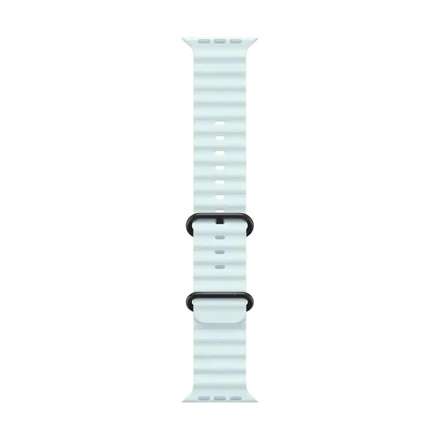 Apple 49mm Ocean Band - Black Titanium Finish Band Extension Ocean Band - Black Titanium Finish Ice Blue за Apple Watch 44 mmApple Watch 45 mmApple Watch 46 mmApple Watch 49 mm 44/45/46/49 mm