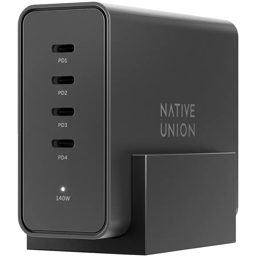 NATIVE UNION Адаптер живлення 4*USB-C, 140 Ват