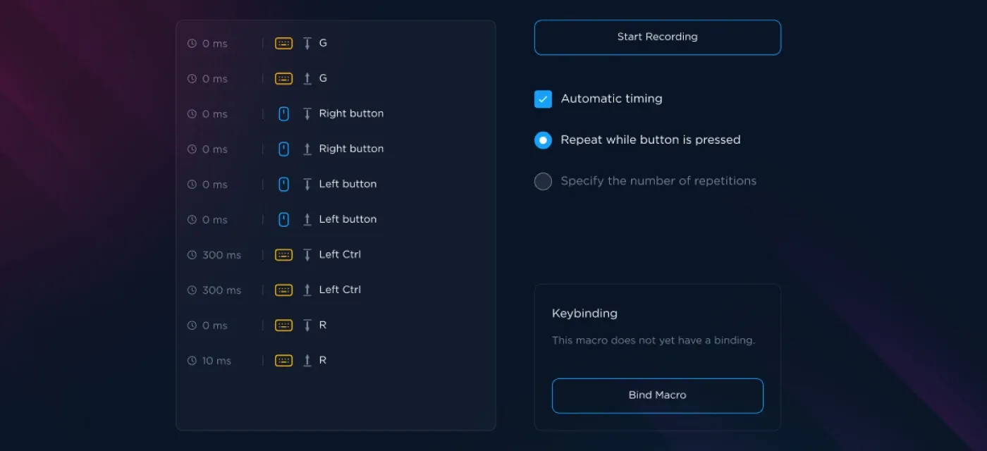 macros Creation & editing