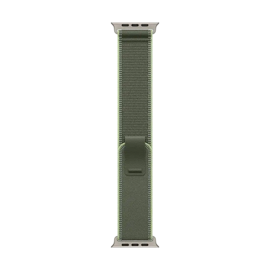 Apple 49mm Trail Loop - M/L Ремінець Trail Loop - Natural Titanium Finish Green/Neon за Apple Watch 44 mmApple Watch 45 mmApple Watch 46 mmApple Watch 49 mm 44/45/46/49 mm