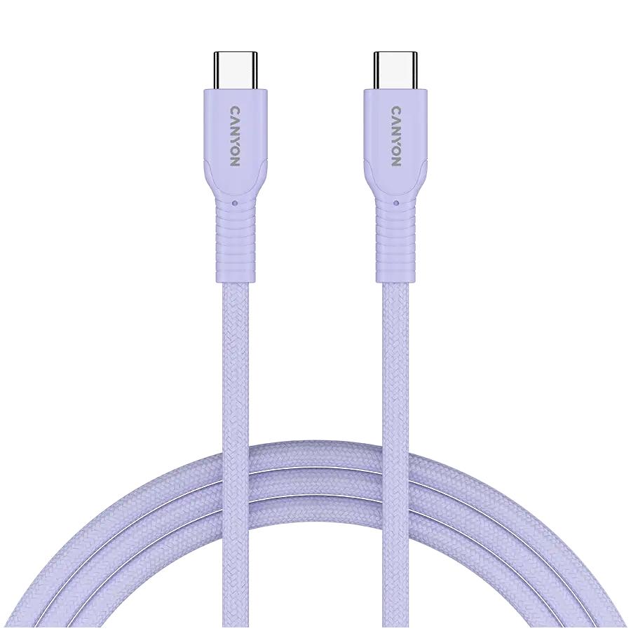 CANYON USB-C to USB-C Cable , Фіолетовий, 1м