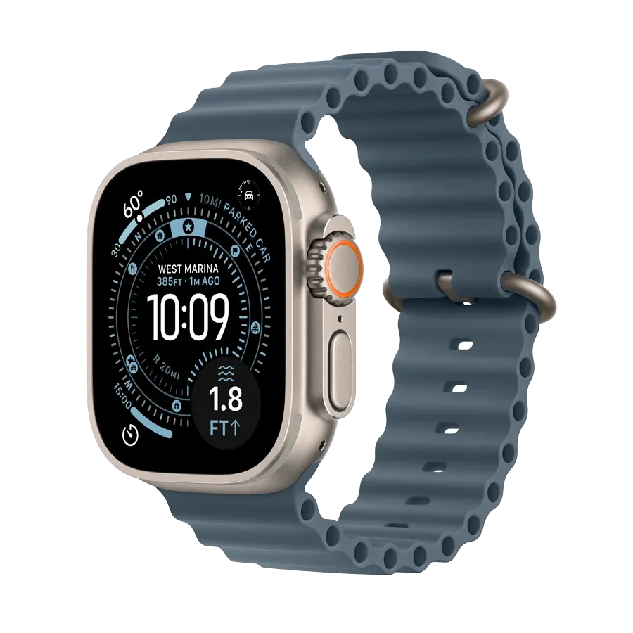 Apple Watch Ultra 3,  Anchor Blue Ocean Band, 49mm, Natural