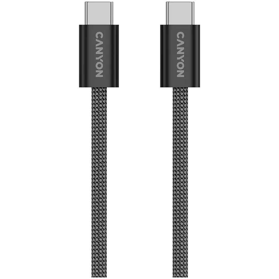 CANYON USB-C to USB-C Cable , Чорний, 1м