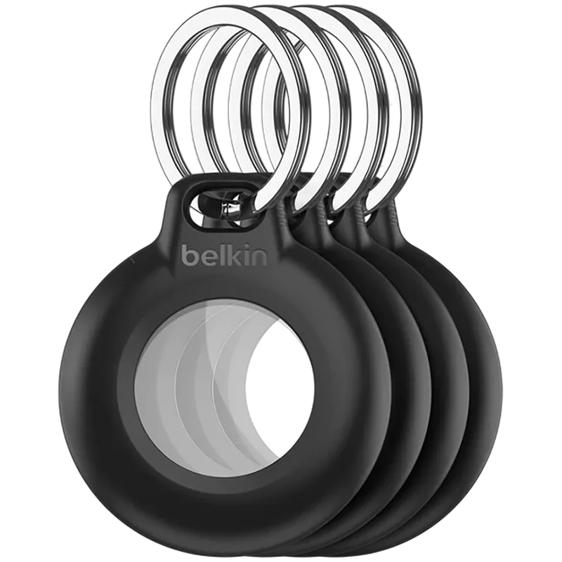 BELKIN Belkin Secure Holder -Waterproof Keyring - 4 Pack, Black