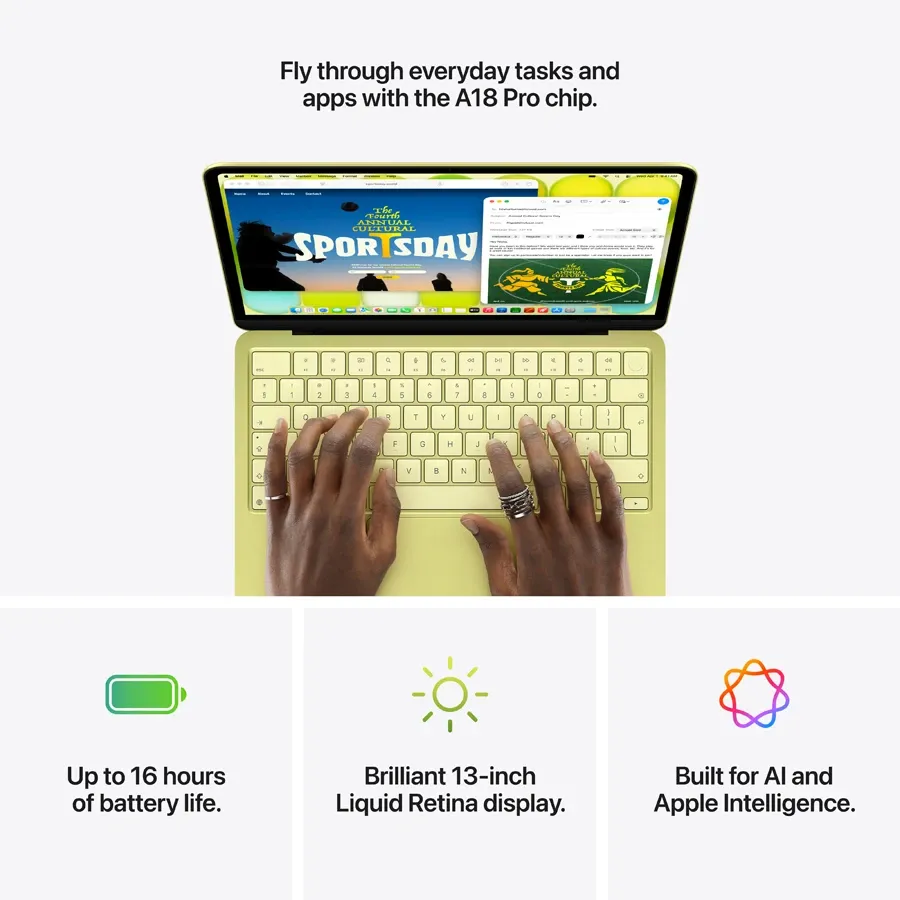 MacBook Neo 13-inch  A18 Pro (6C CPU/5C GPU), 8 ГБ, 512 ГБ, Індиго