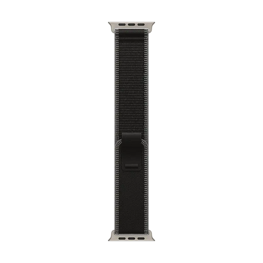 Apple 49mm Trail Loop - M/L Ремінець Trail Loop - Natural Titanium Finish Black/Charcoal за Apple Watch 44 mmApple Watch 45 mmApple Watch 46 mmApple Watch 49 mm 44/45/46/49 mm