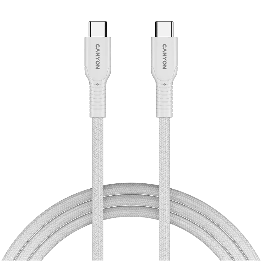 CANYON USB-C to USB-C Cable , Білий, 1м
