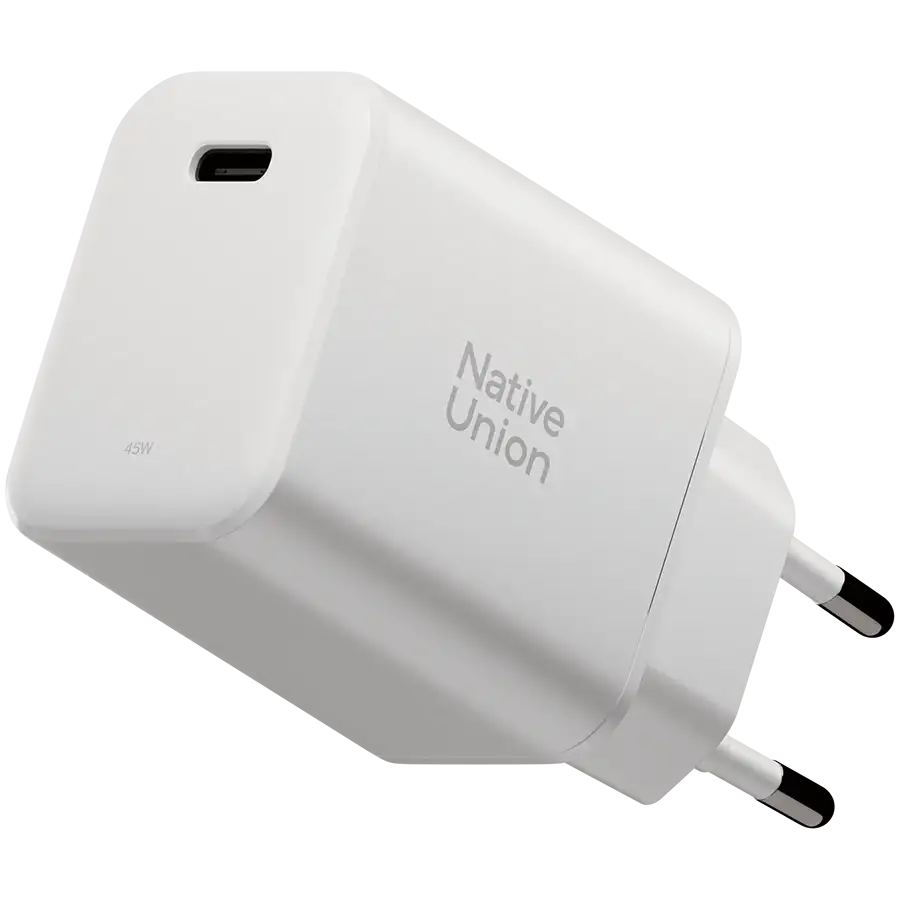 Зарядний пристрій Native Union Fast GaN PD 45W USB-C Port White (FAST-PD45-WHT-EU)