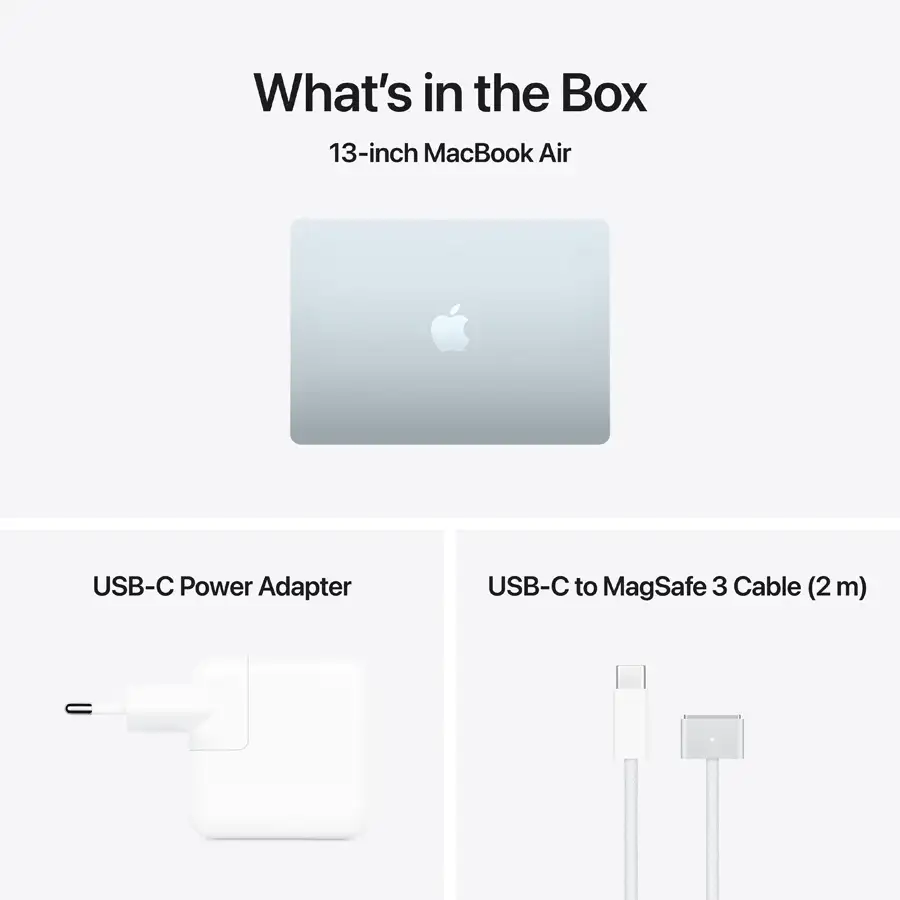 MacBook Air 13.6-inch  M5 (10C CPU/10C GPU), 16 ГБ, 1 ТБ, Небесно-блакитний