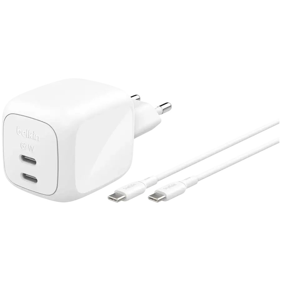 BELKIN Адаптер живлення 2*USB-C, 67 Ват