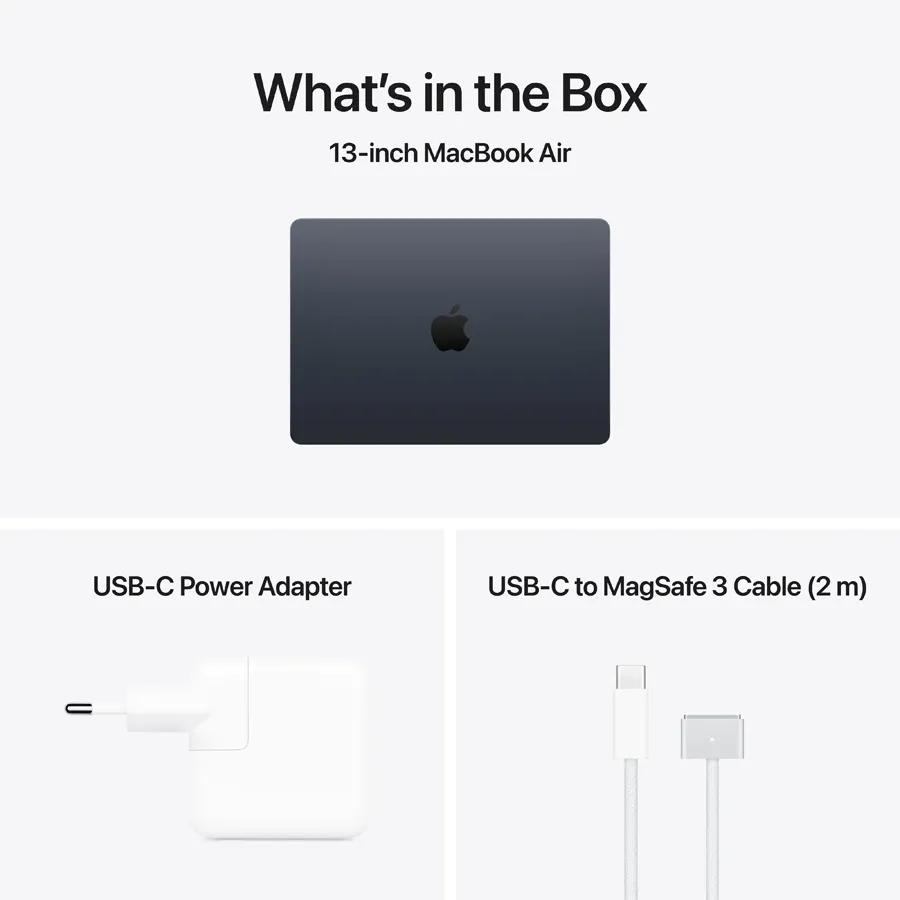 MacBook Air 13.6-inch  M5 (10C CPU/10C GPU), 16 ГБ, 1 ТБ, Темна ніч