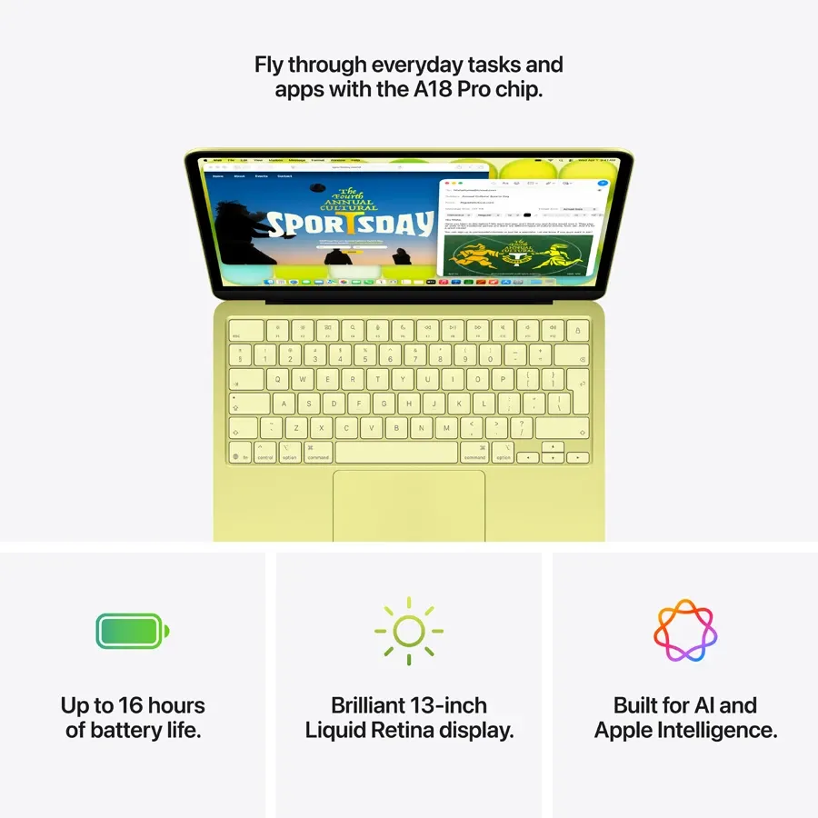 MacBook Neo 13-inch  A18 Pro (6C CPU/5C GPU), 8 ГБ, 256 ГБ, Сріблястий