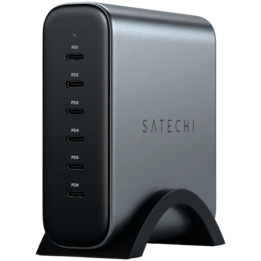 SATECHI Адаптер живлення 6*USB-C, 200 Ват