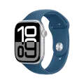 Apple Watch Series 10 GPS 46mm Silver Aluminium Case with Denim Sport Band - M/L, Model A2999 – photo 1