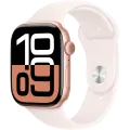 Apple Watch Series 10 GPS 46mm Rose Gold Aluminium Case with Light Blush Sport Band - S/M, Model A2999 – photo 1