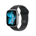 Apple Watch Series 11 GPS + Cellular,  Спортивний ремінець чорного кольору, S/M, 42mm, Space Grey Aluminium – photo 1