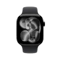 Apple Watch Series 11 GPS + Cellular,  Спортивний ремінець чорного кольору, S/M, 46mm, Jet Black Aluminium – photo 2