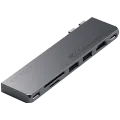 Multiport adapter SATECHI Pro Aluminum USB-C, Boz kosmos – photo 1