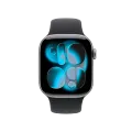 Apple Watch Series 11 GPS + Cellular,  Спортивний ремінець чорного кольору, S/M, 42mm, Space Grey Aluminium – photo 2