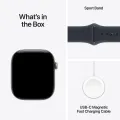 Apple Watch Series 12 GPS,  Navy Blue Sport Band, S/M, 42мм, Серый космос – photo 7