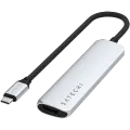SATECHI 4-in-1 USB-C Slim Multiport Adapter 4K, Silver – photo 2