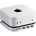Подставка и хаб SATECHI для Mac Mini M4 с корпусом для SSD, Серебристый – photo 1
