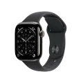 Apple Watch Series 11 GPS + Cellular,  Черный спортивный ремешок, M/L, 42мм, Slate Titanium – photo 1