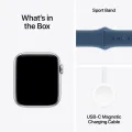 Apple Watch SE GPS Gen.2 (2024),  Спортивный ремешок из денима, M/L, 40мм, Серебристый – photo 7
