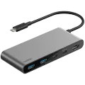 BELKIN 7-Port USB-C Hub with Dual USB-C Ports, Space Gray – photo 1