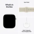 Apple Watch Series 12 GPS + Cellular,  Sand Sport Band, S/M, 42мм, Белый – photo 7