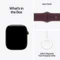 Apple Watch Series 12 GPS + Cellular,  Burgundy Sport Band, S/M, 42мм, Radiant Gold – photo 7