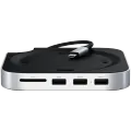 Подставка и хаб SATECHI для Mac Mini M4 с корпусом для SSD, Серебристый – photo 5