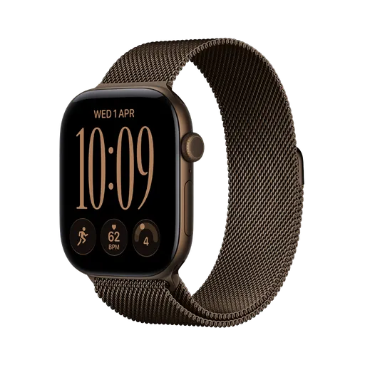 Apple Watch Series 12 GPS, Миланский сетчатый браслет, M/L, 46мм, Dark Bronze