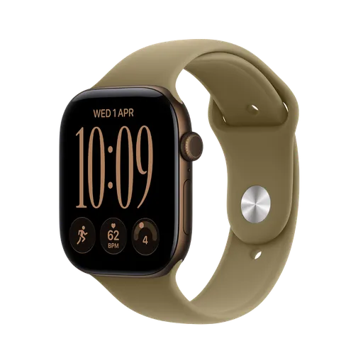 Apple Watch Series 12 GPS,  Olive Sport Band, S/M, 42мм, Dark Bronze