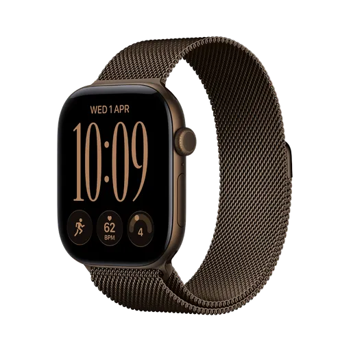Apple Watch Series 12 GPS, Миланский сетчатый браслет, 42мм, Dark Bronze