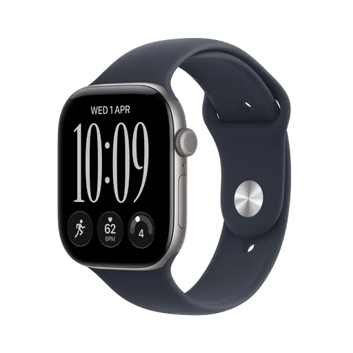 Apple Watch Series 12 GPS, Navy Blue Sport Band, S/M, 46мм, Серый космос