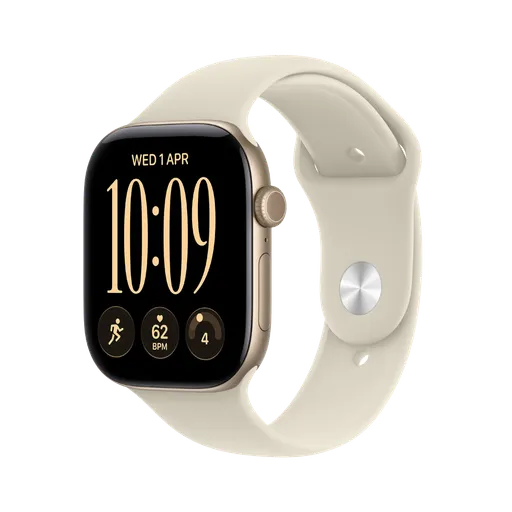 Apple Watch Series 12 GPS,  Sand Sport Band, M/L, 42мм, Light Gold