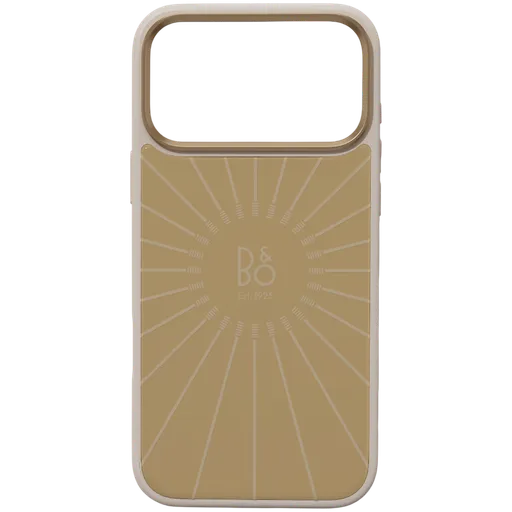 Husă Bang & Olufsen versiunea de sticlă cu MagSafe pentr iPhone 17 Pro, Gold Tone