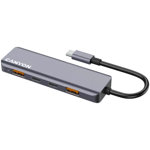 Многопортовый адаптер CANYON DS-18 USB, Серый