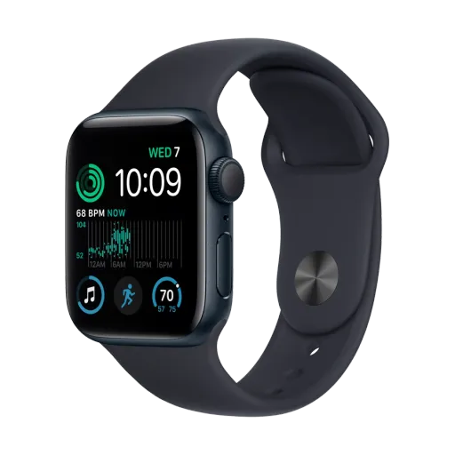 Apple Watch SE GPS Gen.2,  Спортивный ремешок цвета «тёмная ночь», 40мм, Тёмная ночь